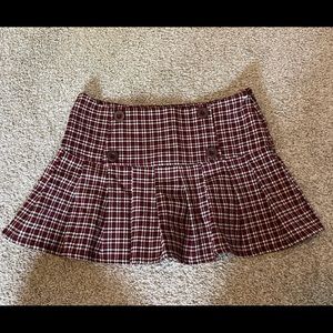 pleated vintage  school girl mini skirt